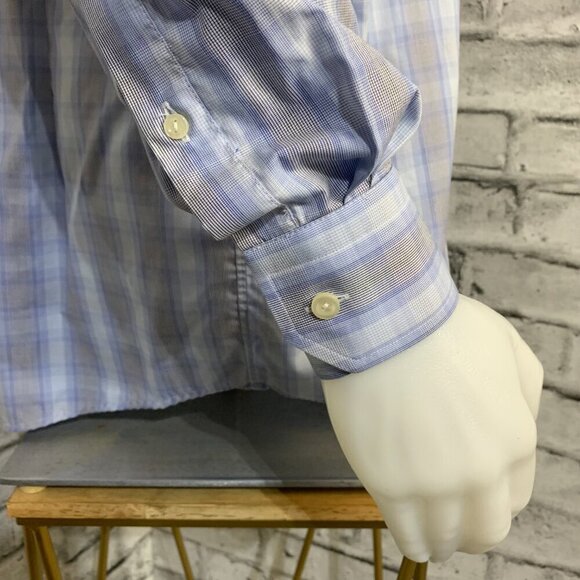 Eton Contemporary Check Button Down Dress Shirt - Picture 4 of 12